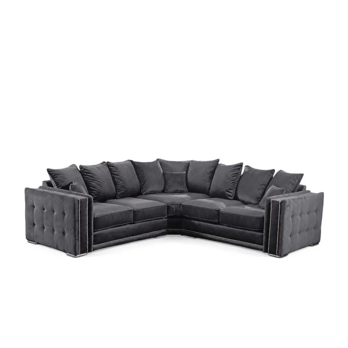 Bentley, Corner, Dark Grey (Finished In Toro Fabric)