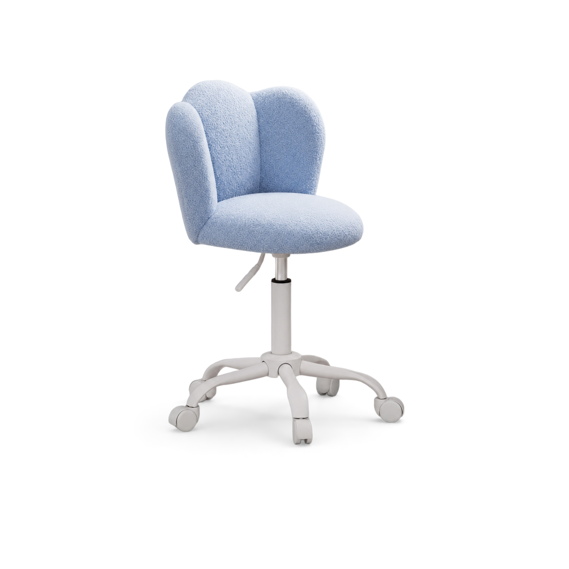 Blue Desk Swivel Chair - Boucle