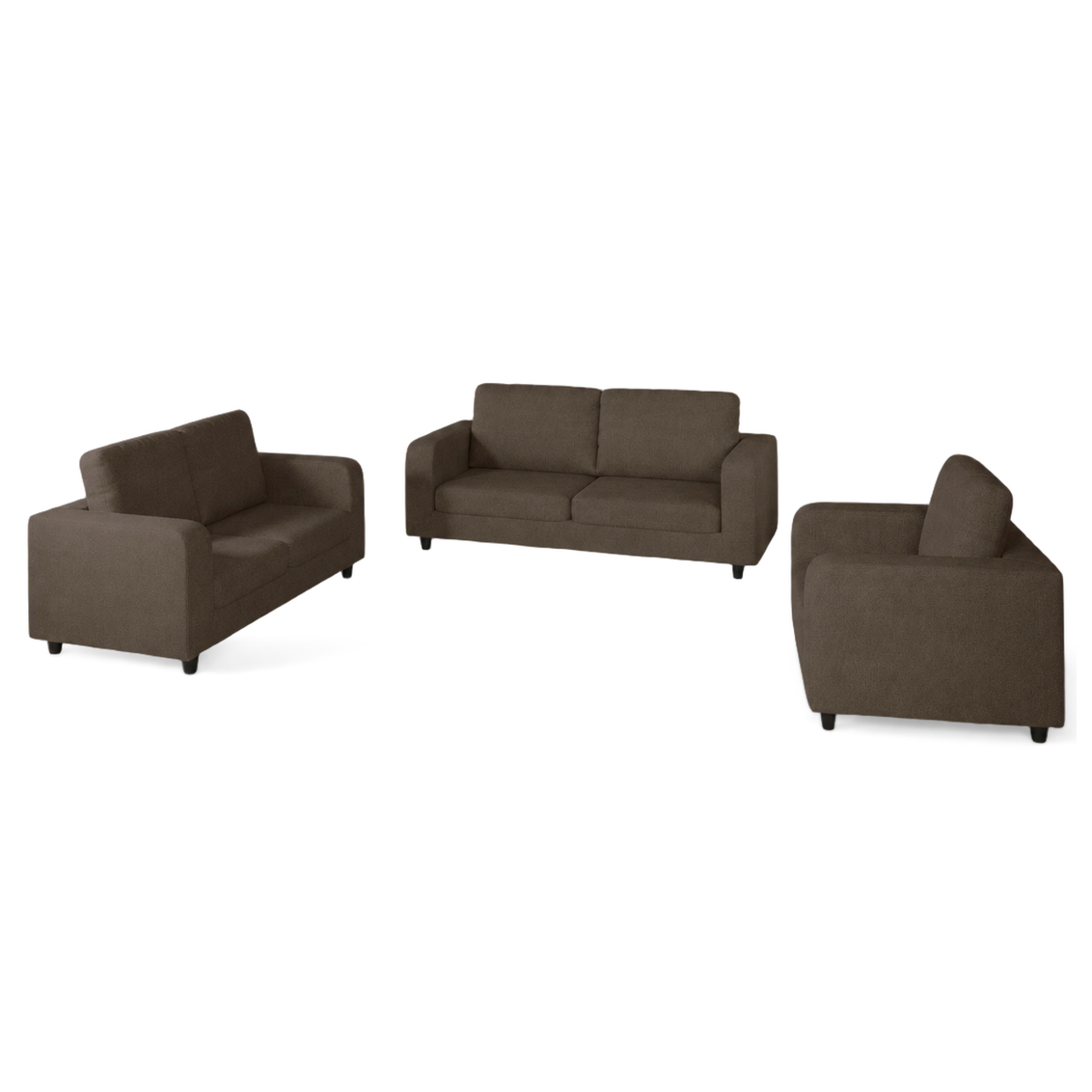 Box, Plush Fabric, 3+2+1 Set - Brown