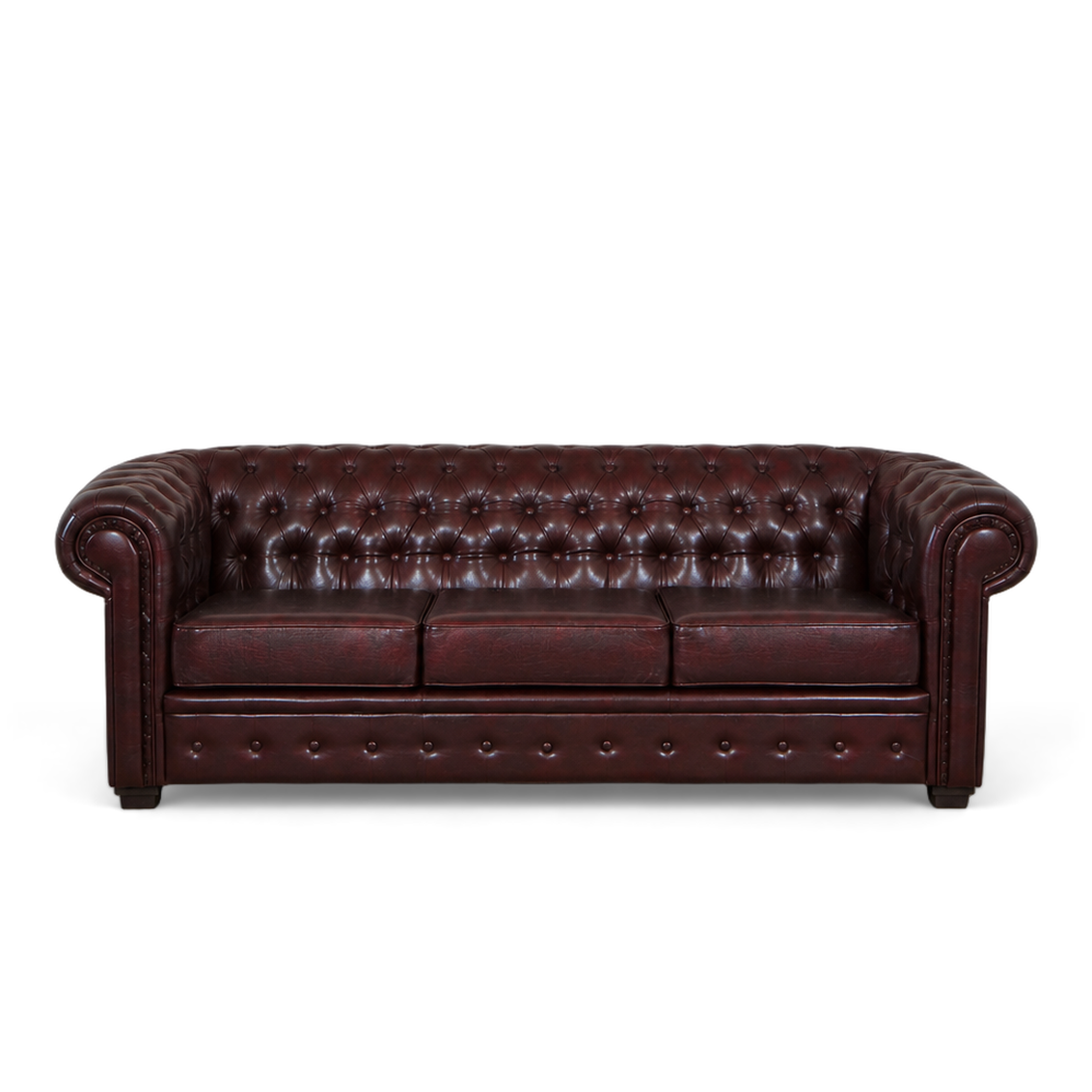 Chesterfield, 3 Seater, Antique Brown