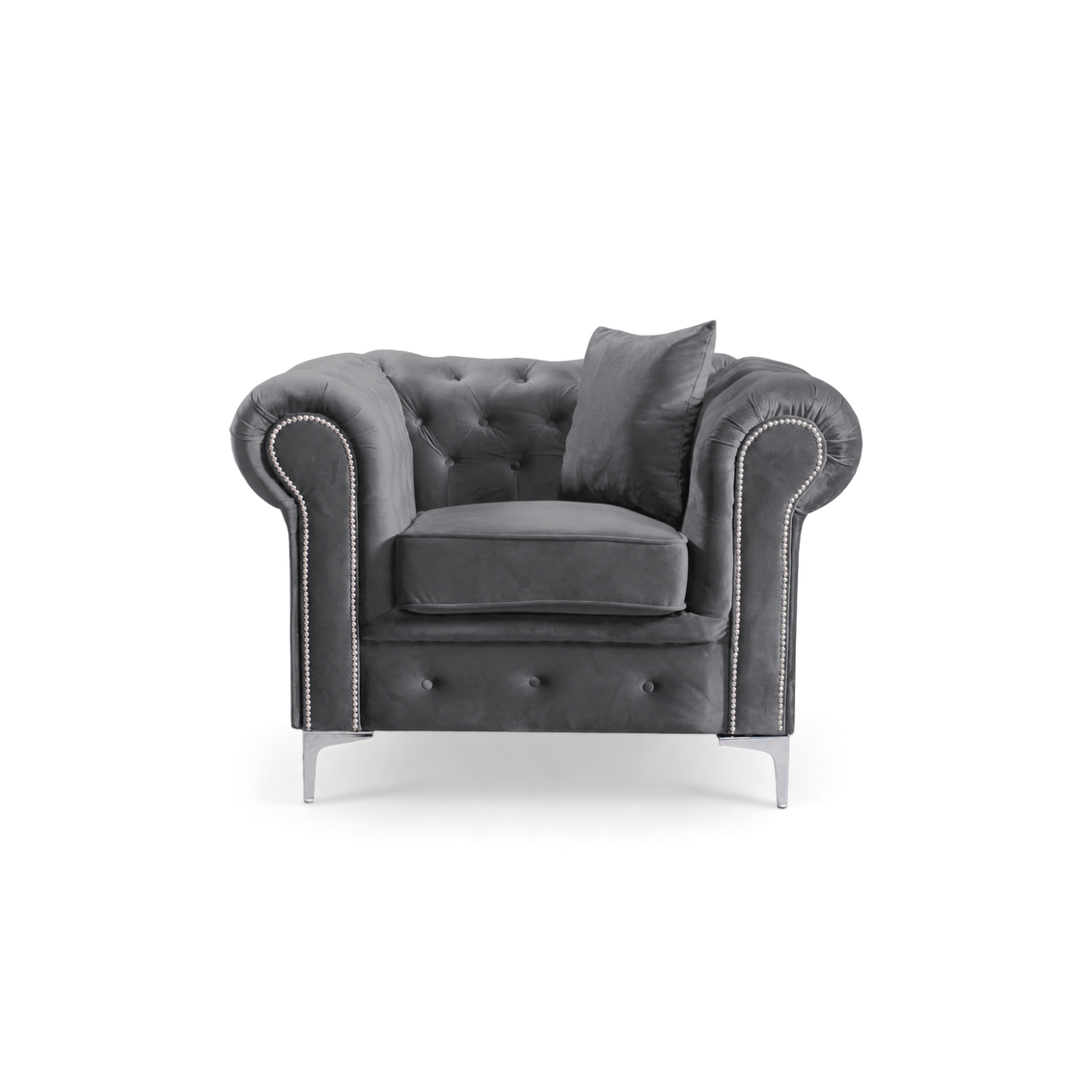Roma Chesterfield, Grey, 1 seater