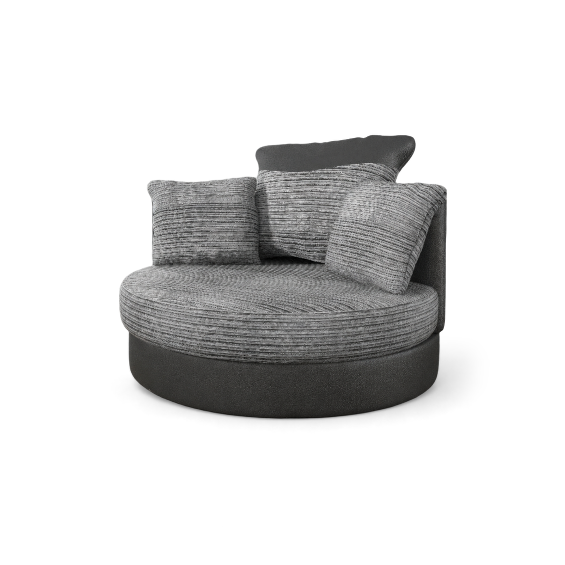 Dino, Swivel Chair, Grey + Black