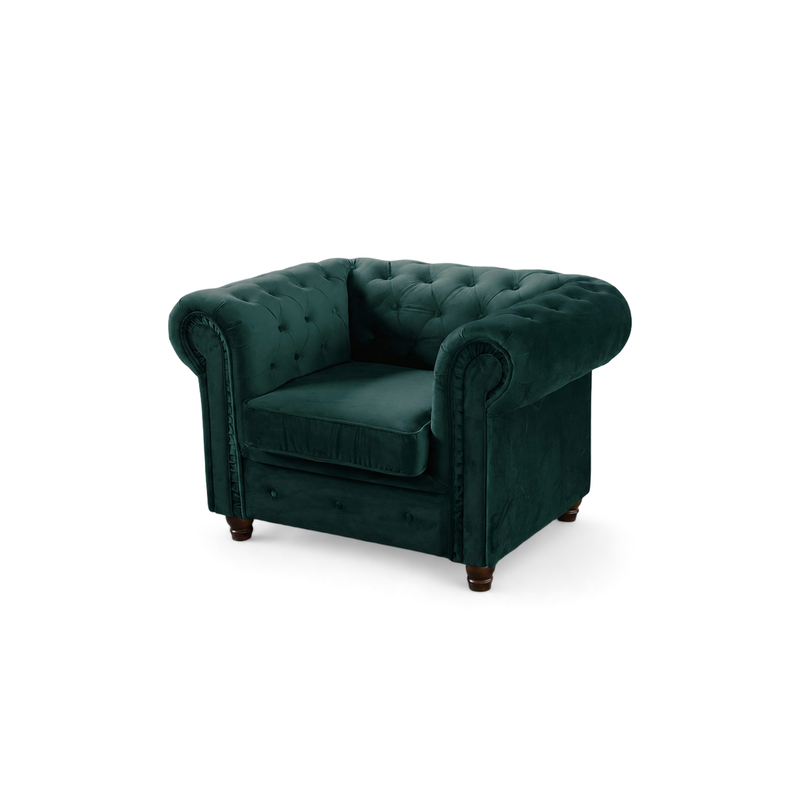 Infinity Plush Fabric, 1 Seater, Green