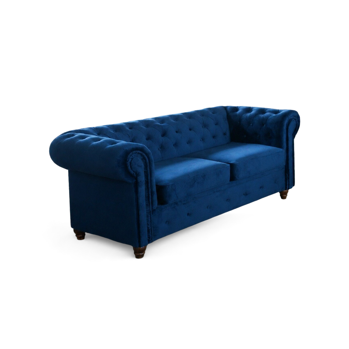 Infinity Plush Fabric, 2 Seater, Blue