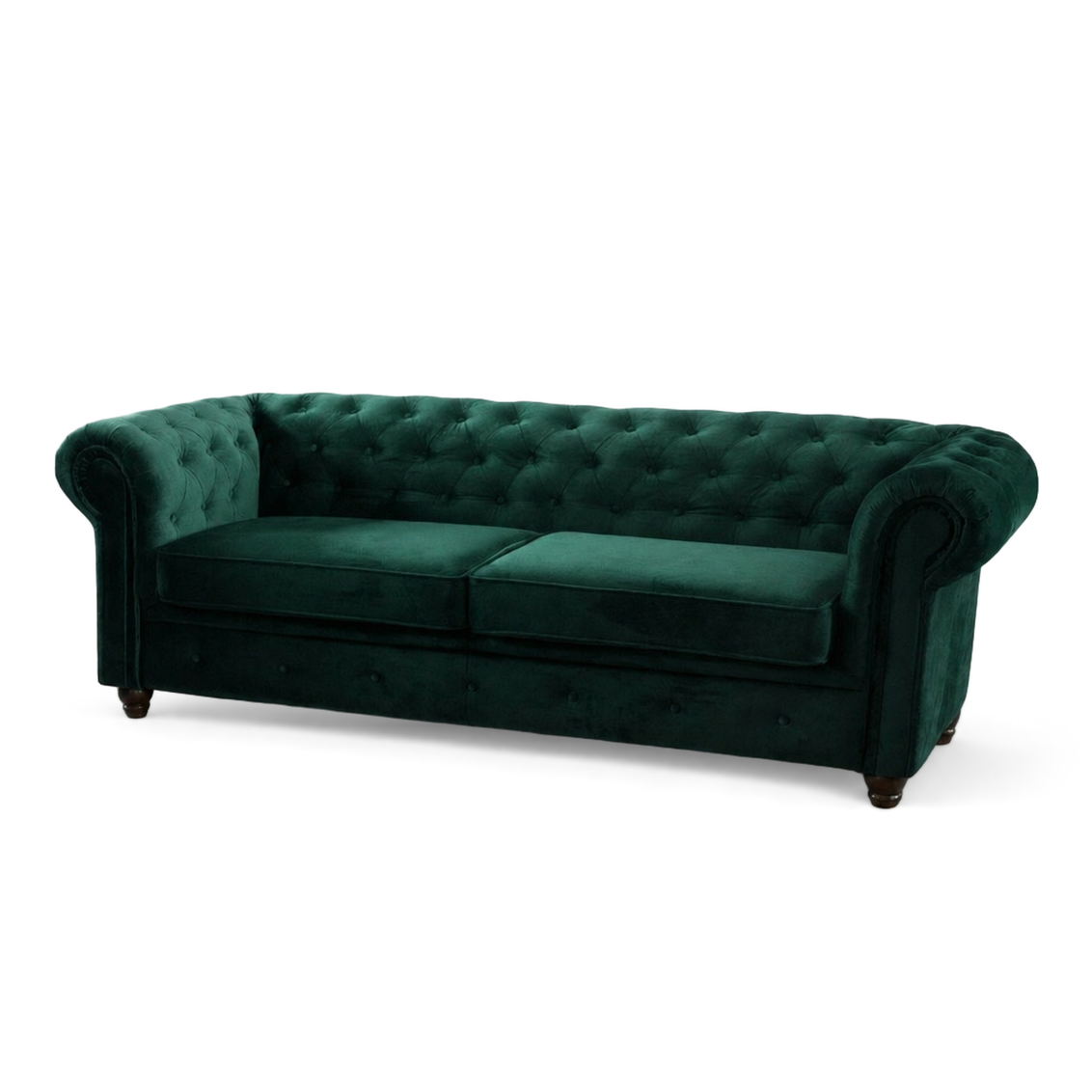 Infinity Plush Fabric, 3 Seater, Green