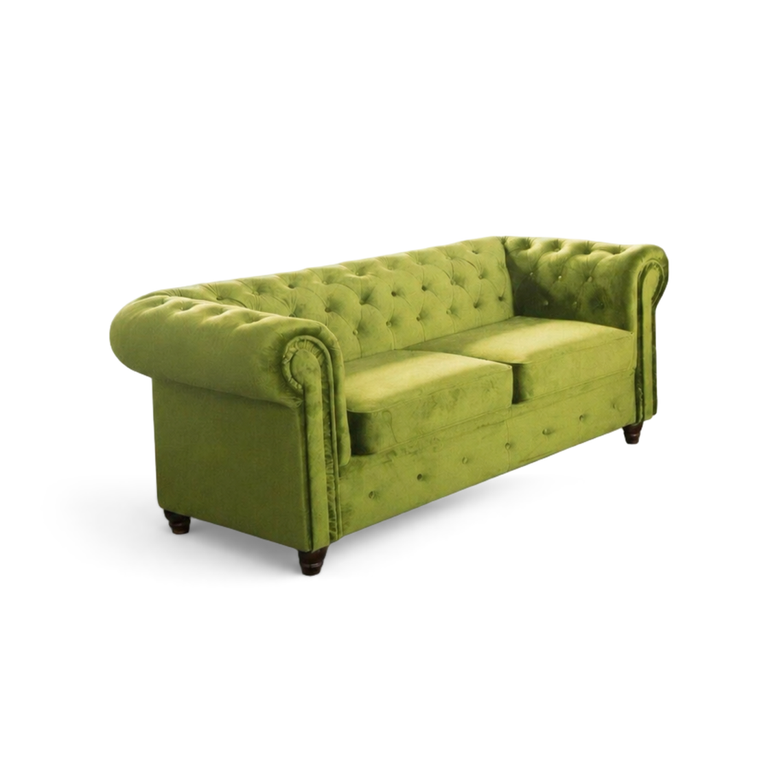 Infinity Plush Fabric, 2 Seater, Light Green