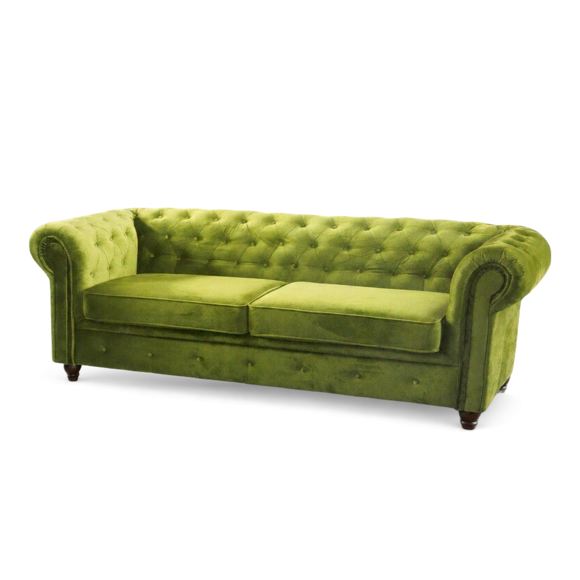 Infinity Plush Fabric, 3 Seater, Light Green
