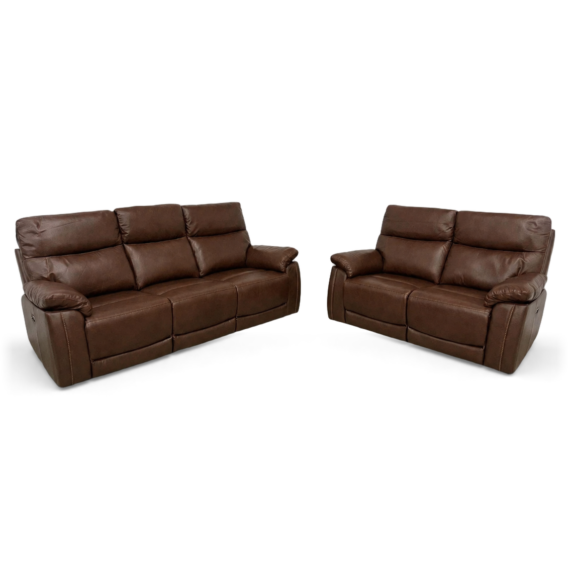 Martino, 3+2 Seater Sofa, Brown Leather Match