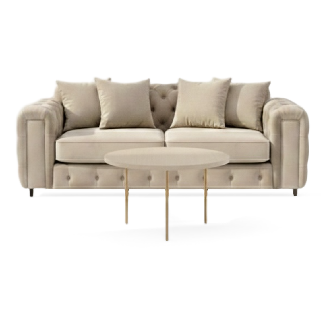 Nora 3 Seater Beige