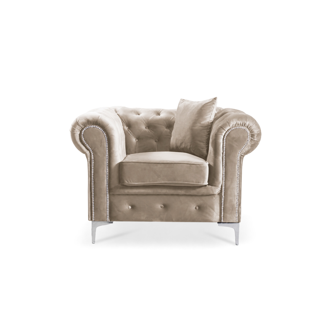 Roma Chesterfield, Beige, 1 seater
