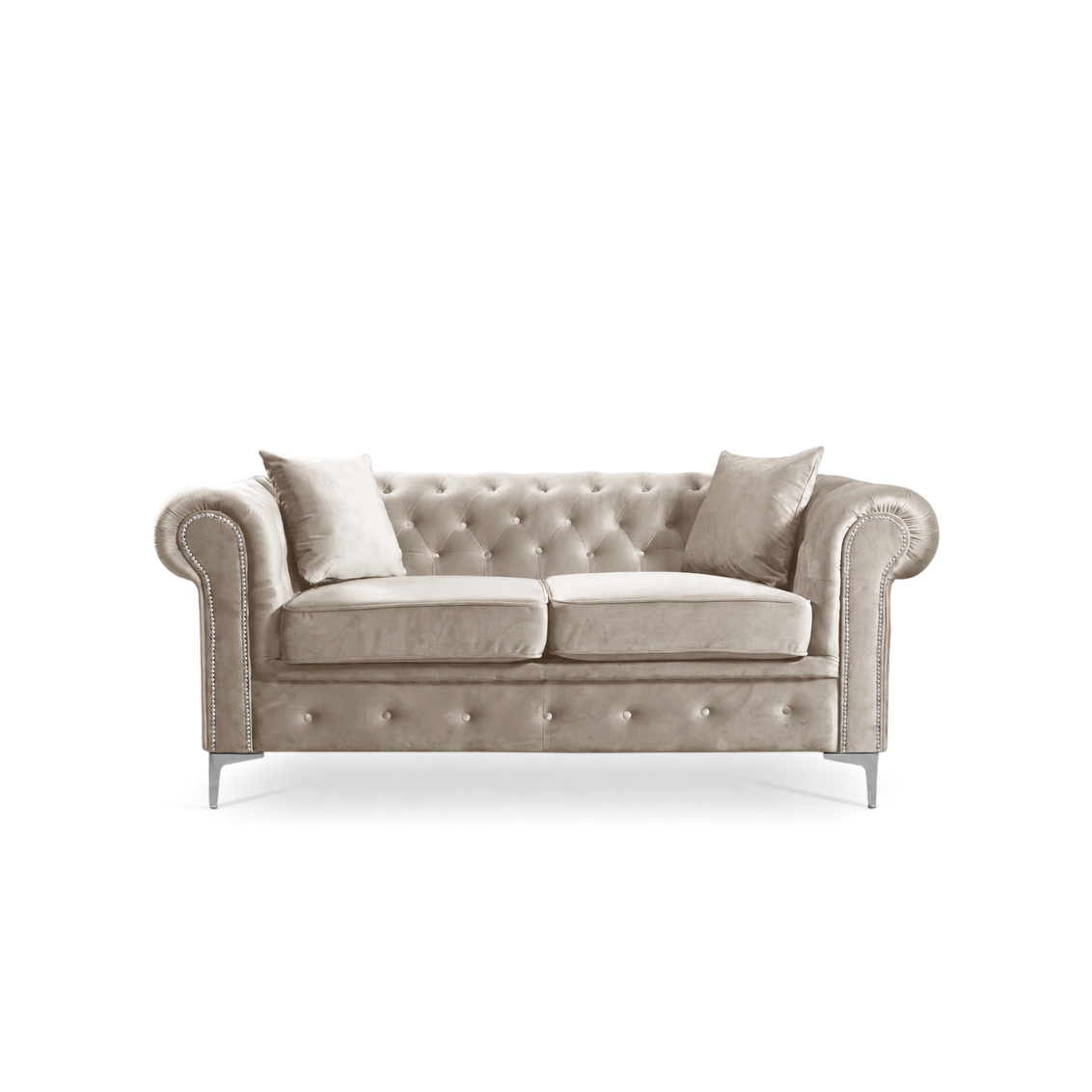 Roma Chesterfield, Beige, 2 seater