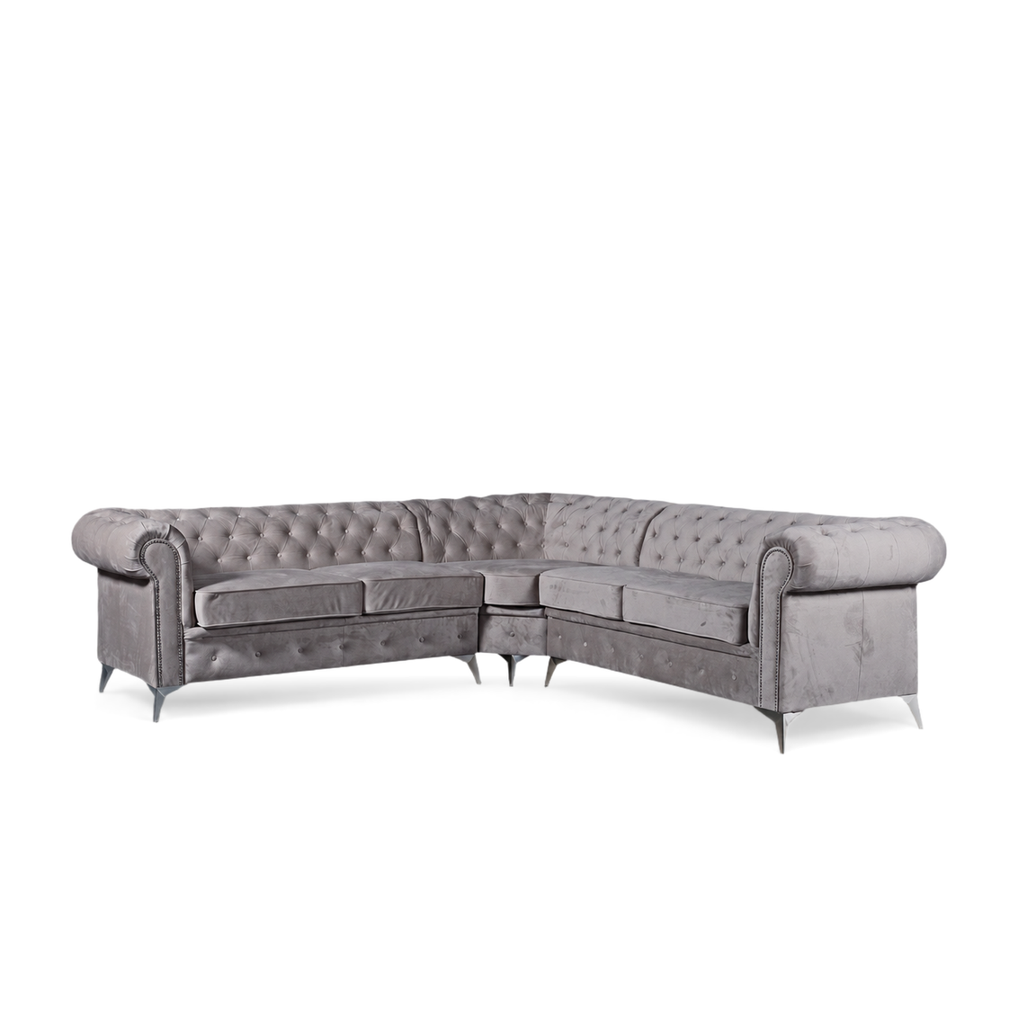Roma Chesterfield, Corner, Grey