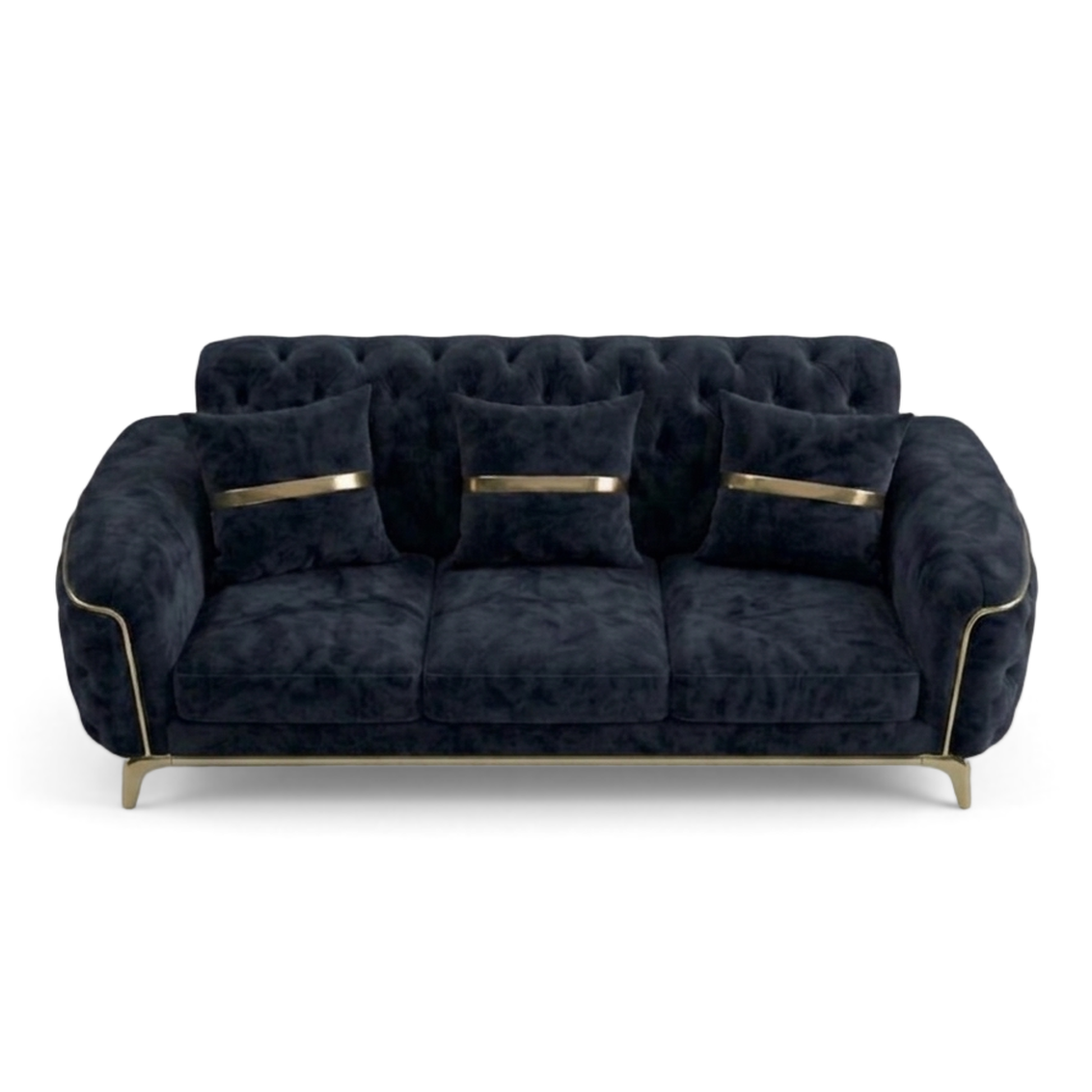 Royal Sofa Set 3 Seater Navy Blue