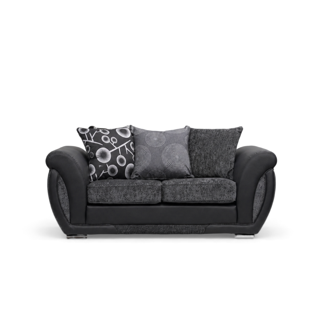 Shannon, 2 Seater, Black + Dark Grey