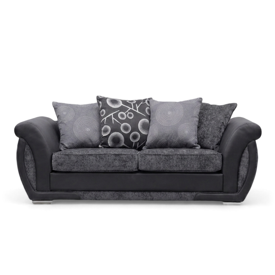 Shannon, 3 Seater, Black + Grey