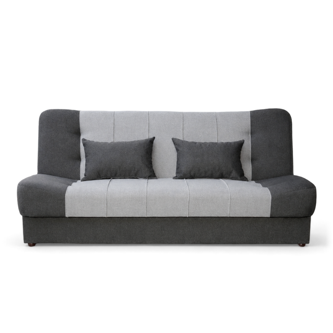 Sonia Click Clack Sofabeds, 3 Seater, Dark Grey + Light Grey