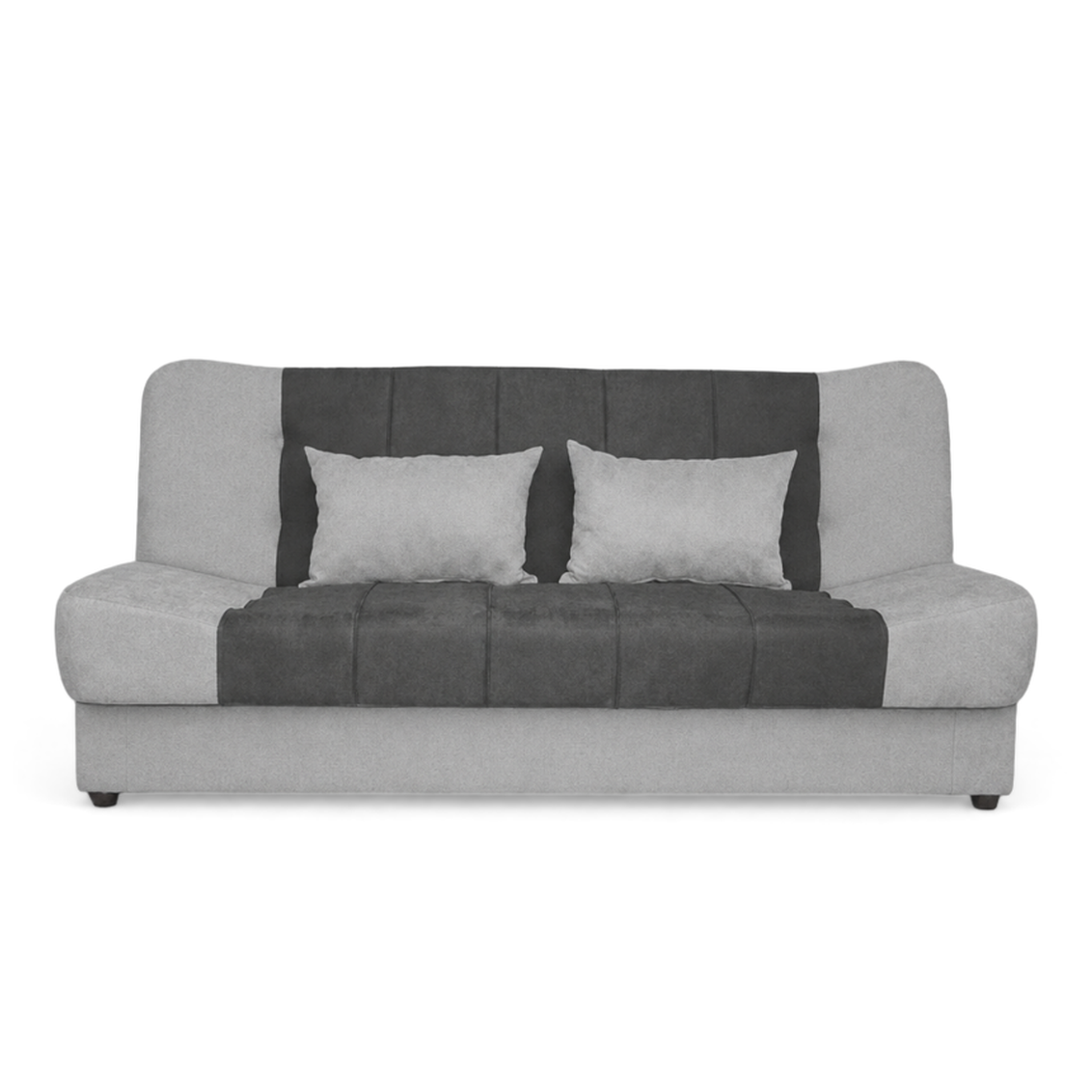 Sonia Click Clack Sofabeds, 3 Seater, Light Grey + Dark Grey