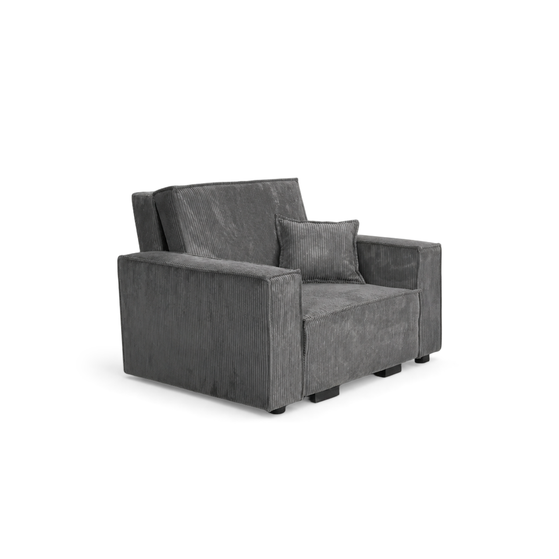 Viva Deluxe Sofabeds, 1 Seater, Jumbo Cord, Grey