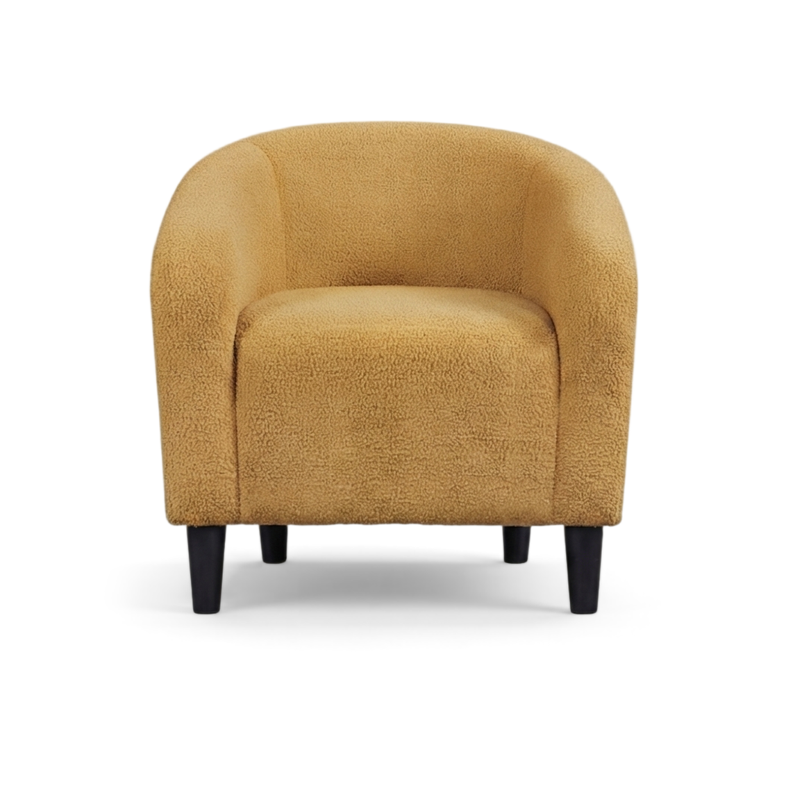 Yellow Mustard Boucle Tub Chair