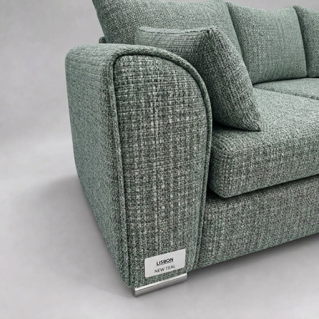 Monaco Corner Sofa (Fabric) New Teal