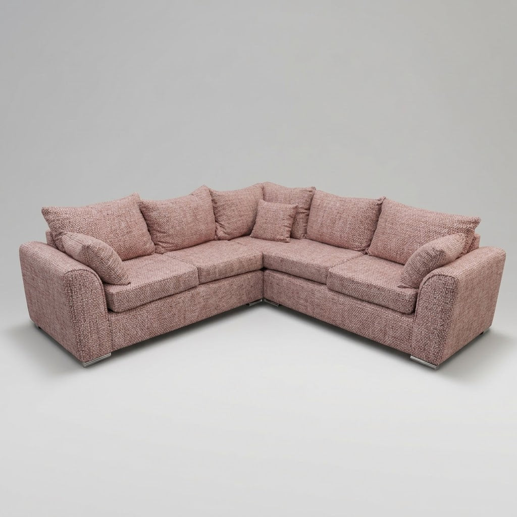 Monaco Corner Sofa (Fabric) Rose