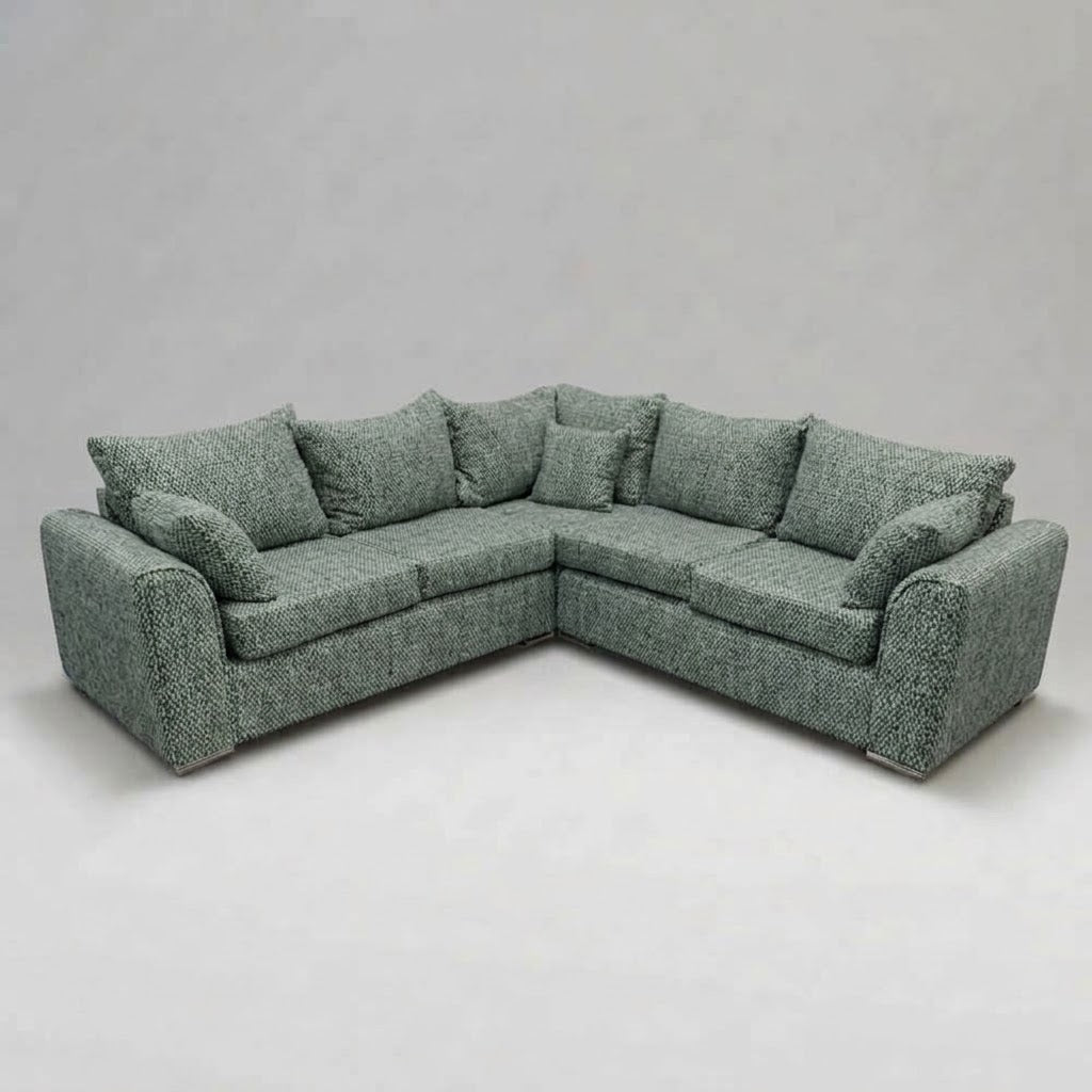 Monaco Corner Sofa (Fabric) New Teal