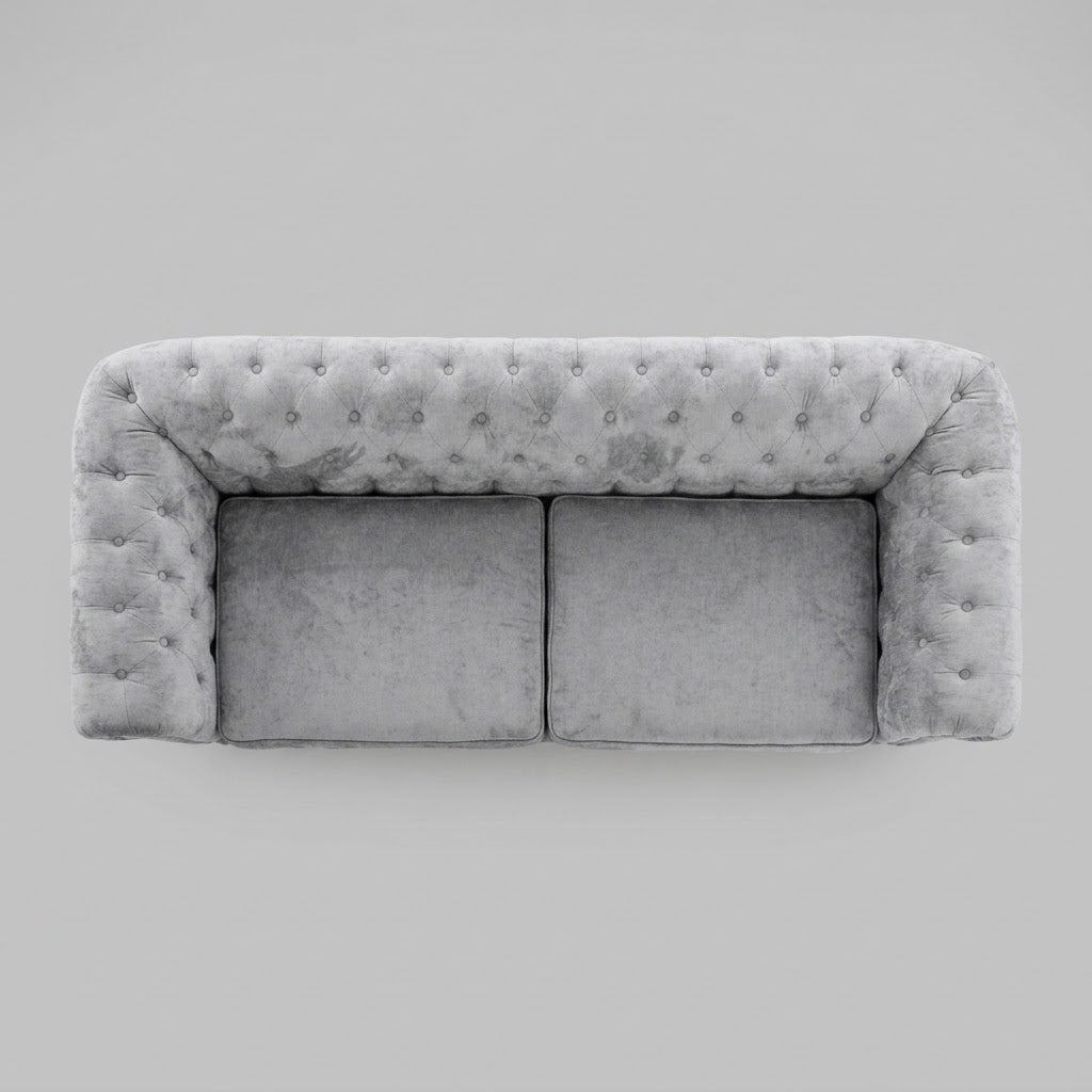 Infinity Woven Fabric, 3 Seater, Silver