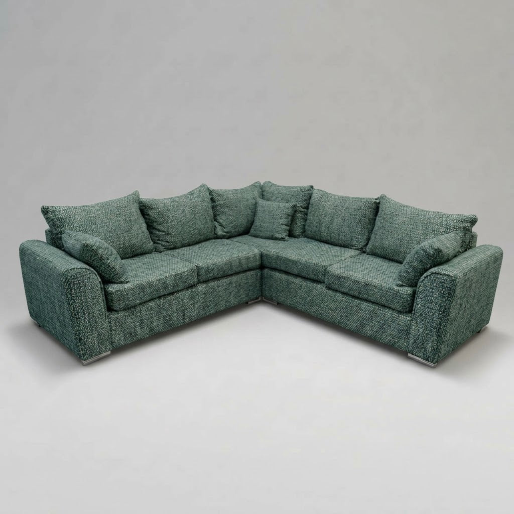 Monaco Corner Sofa (Fabric) Seaweed