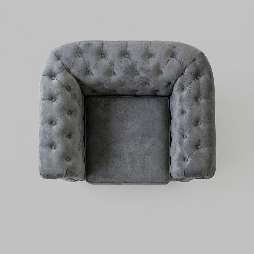 Infinity Woven Fabric, 1 Seater, Dark Grey