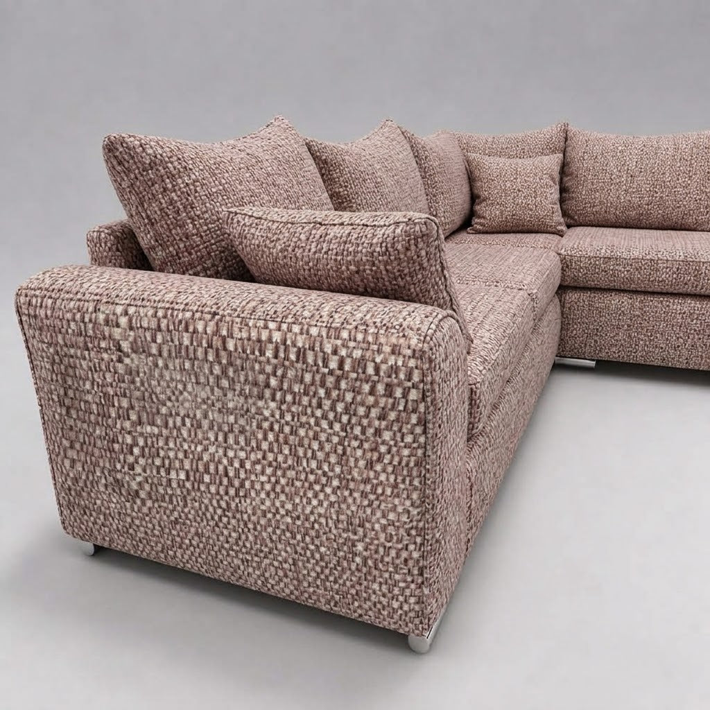 Monaco Corner Sofa (Fabric) Rose