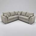 Monaco Corner Sofa (Fabric) Silver