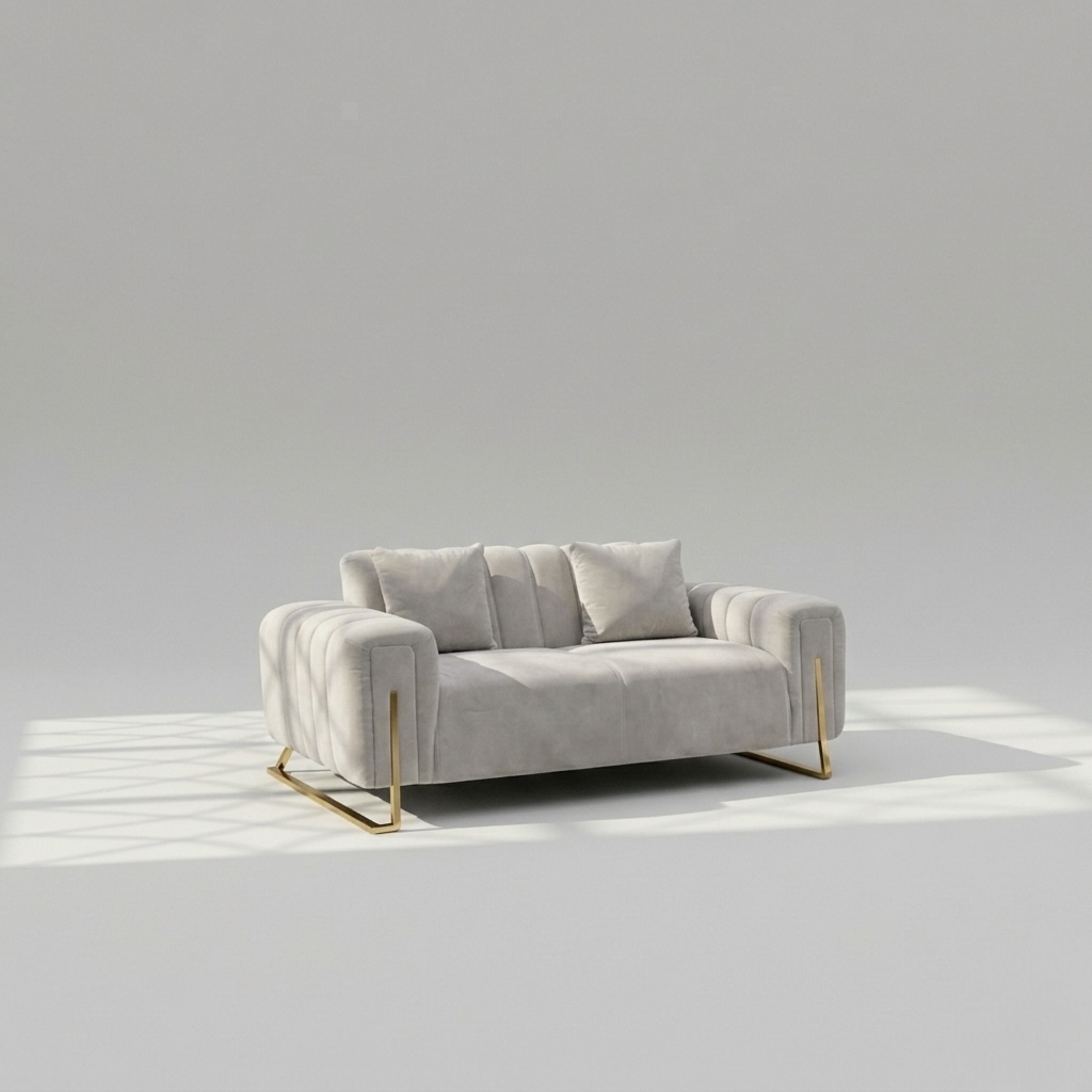 Lux Sofa Set 2 Seater White