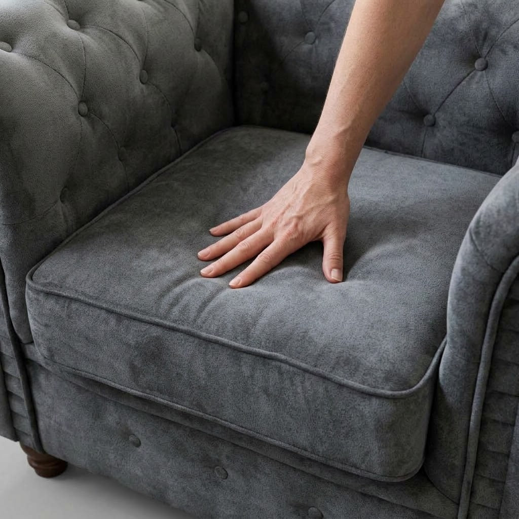 Infinity Woven Fabric, 1 Seater, Dark Grey