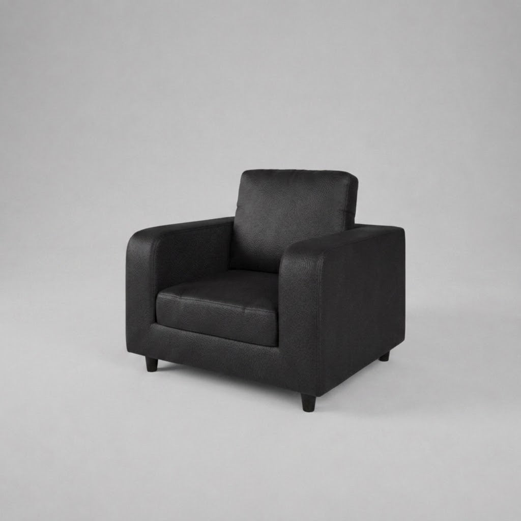Box, Faux Leather, 3+2+1 Set - Black