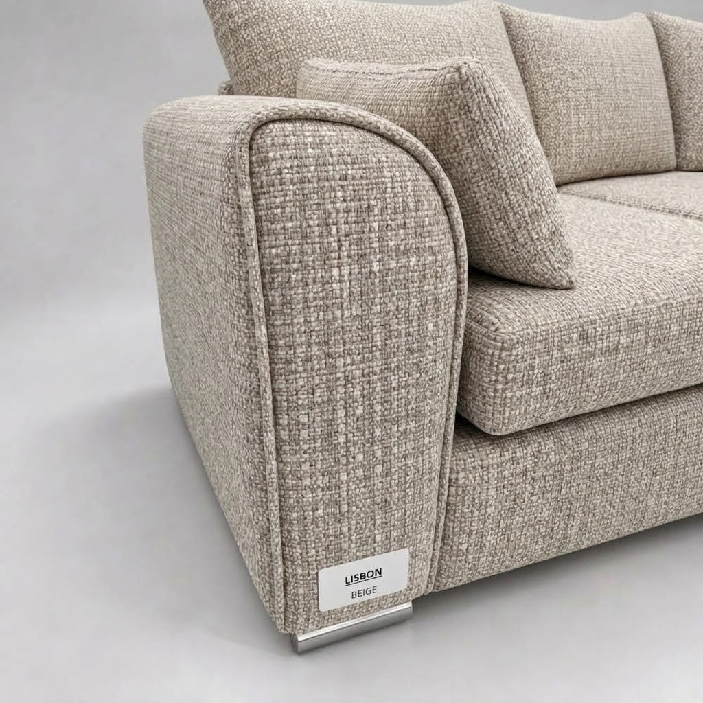 Monaco Corner Sofa (Fabric) Beige