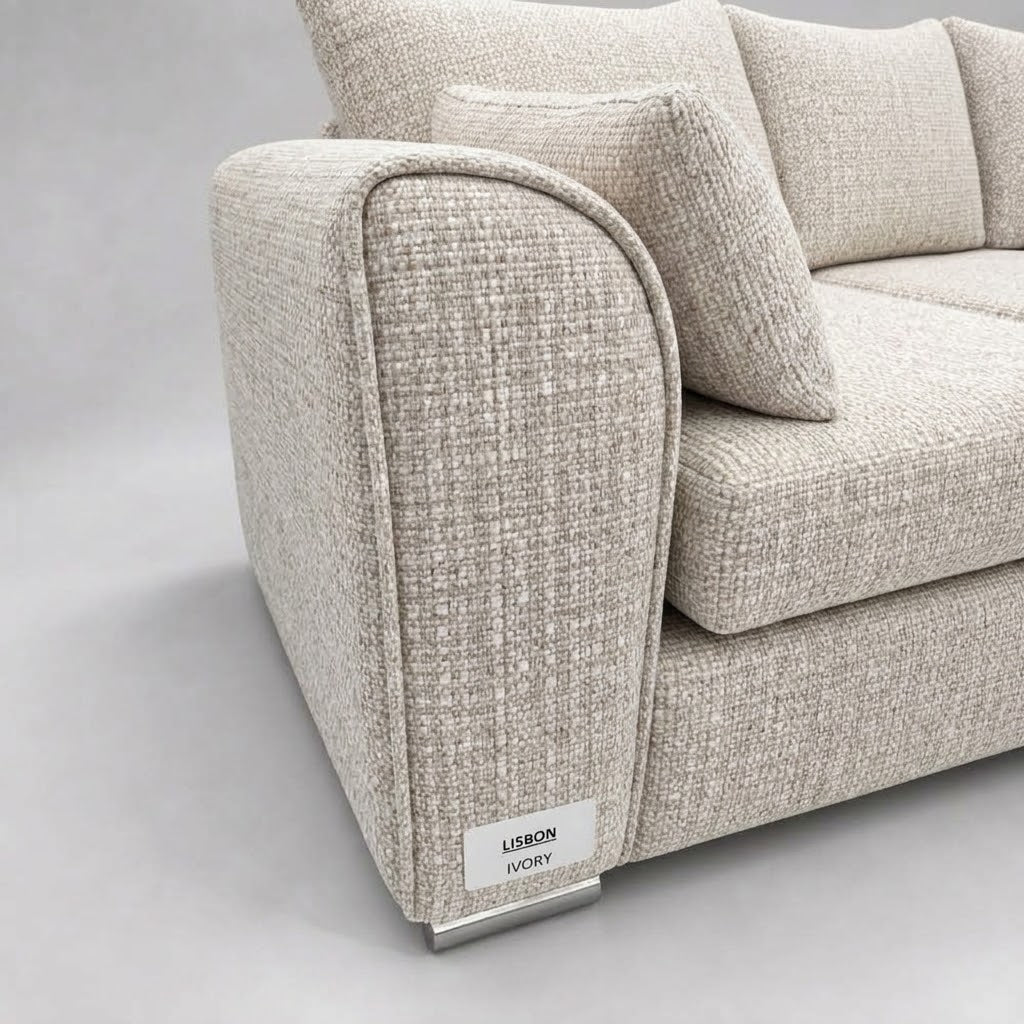 Monaco Corner Sofa (Fabric) Ivory