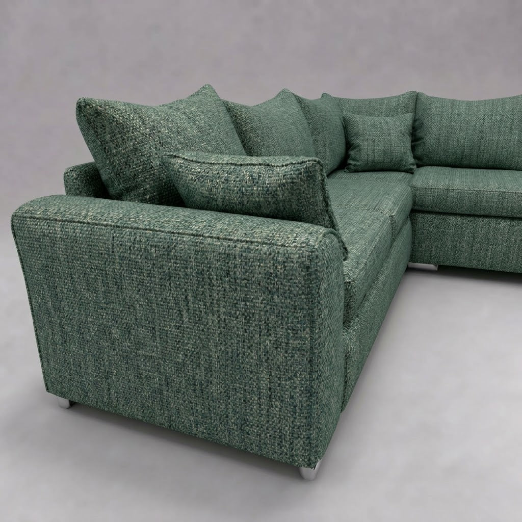 Monaco Corner Sofa (Fabric) Seaweed