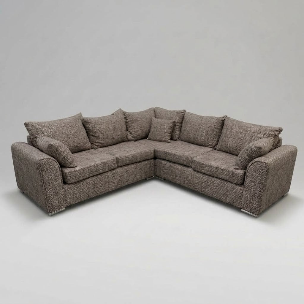 Monaco Corner Sofa (Fabric) Charcoal