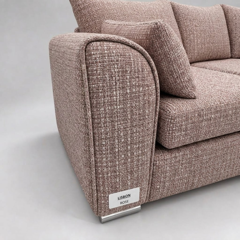 Monaco Corner Sofa (Fabric) Rose