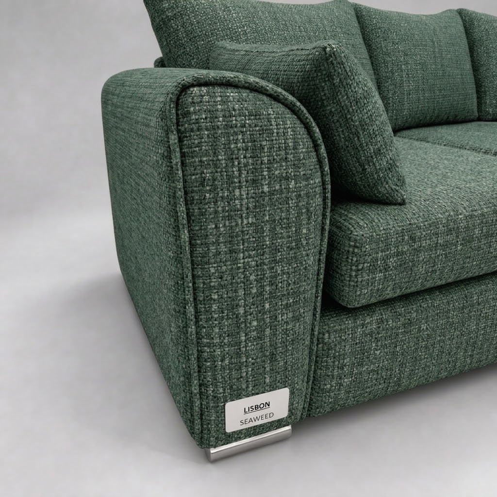 Monaco Corner Sofa (Fabric) Seaweed