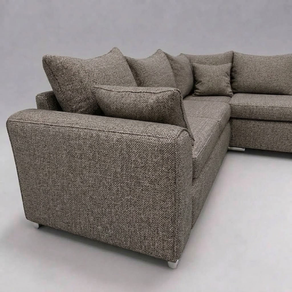 Monaco Corner Sofa (Fabric) Charcoal