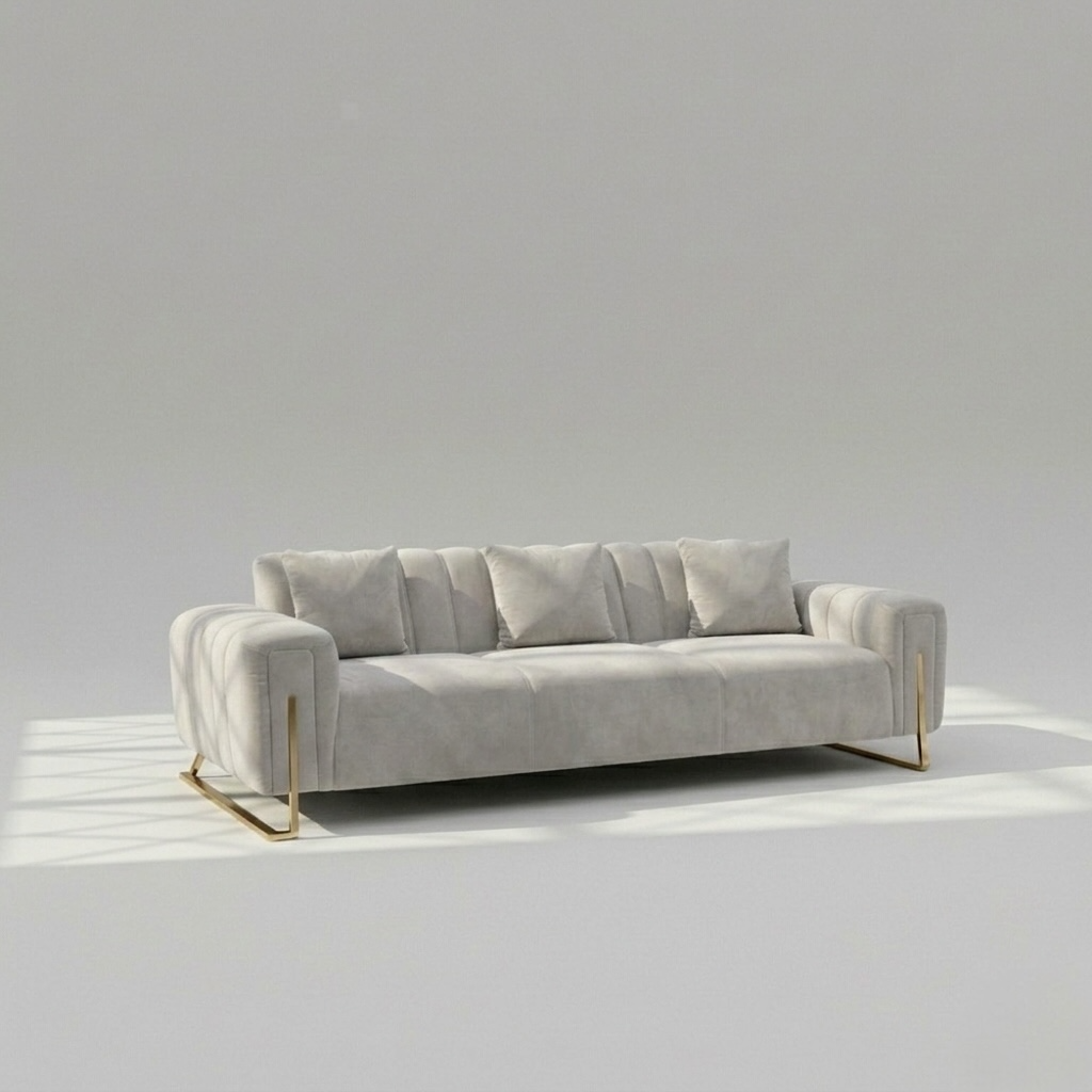 Lux Sofa Set 3 Seater White