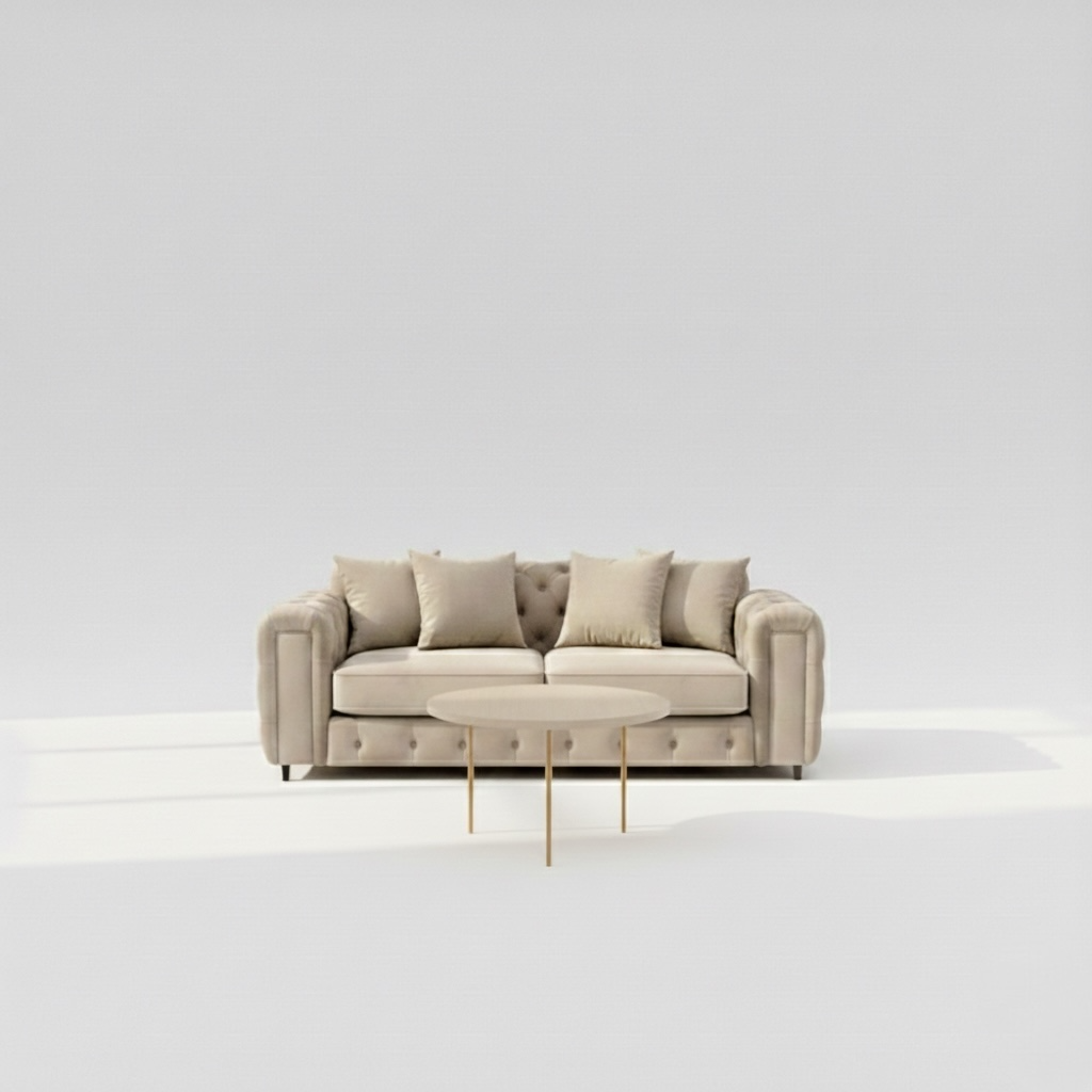 Nora 3 Seater Beige