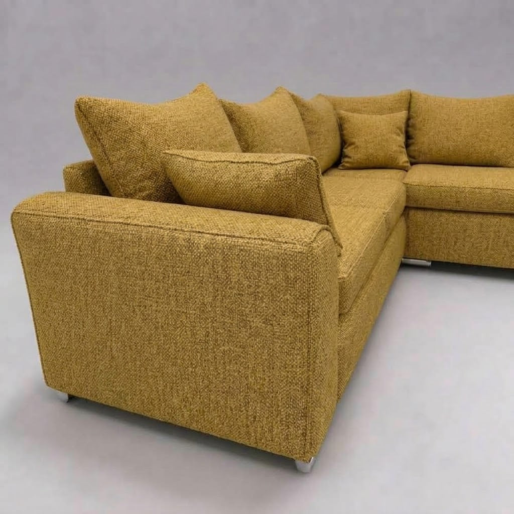 Monaco Corner Sofa (Fabric) Mustard