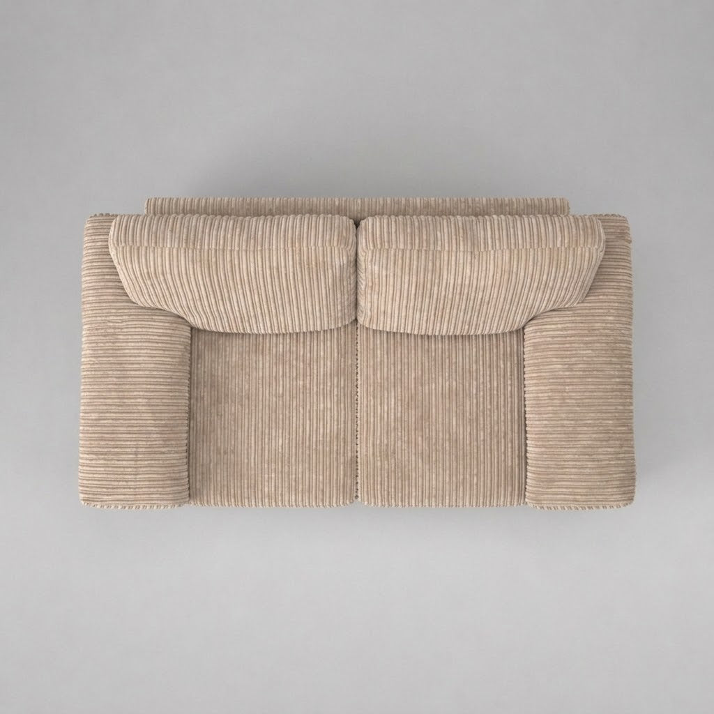 Amalfi Jumbo Cord 2 Seater Sofa - Beige