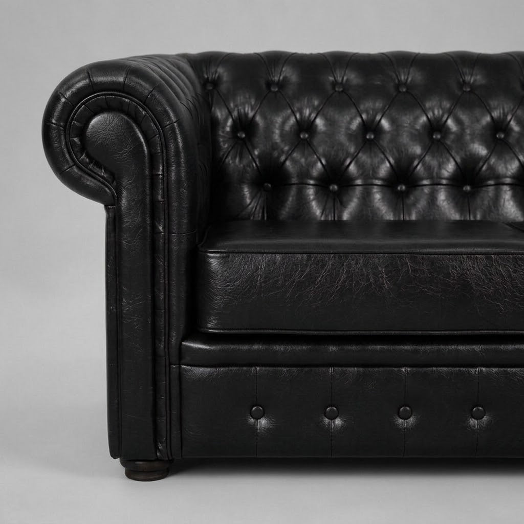 Chesterfield, 2 Seater, Black