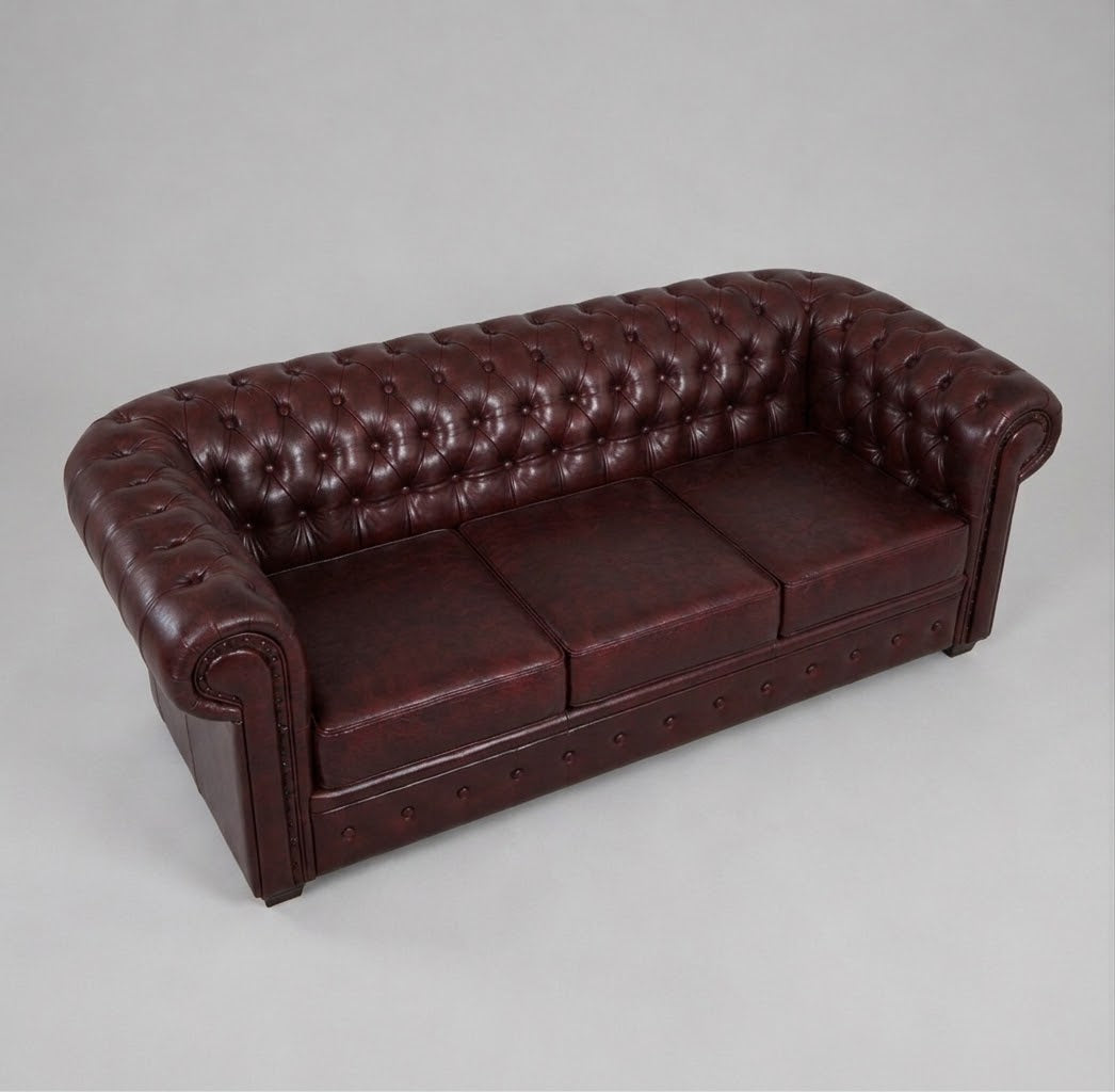 Chesterfield, 3 Seater, Antique Brown