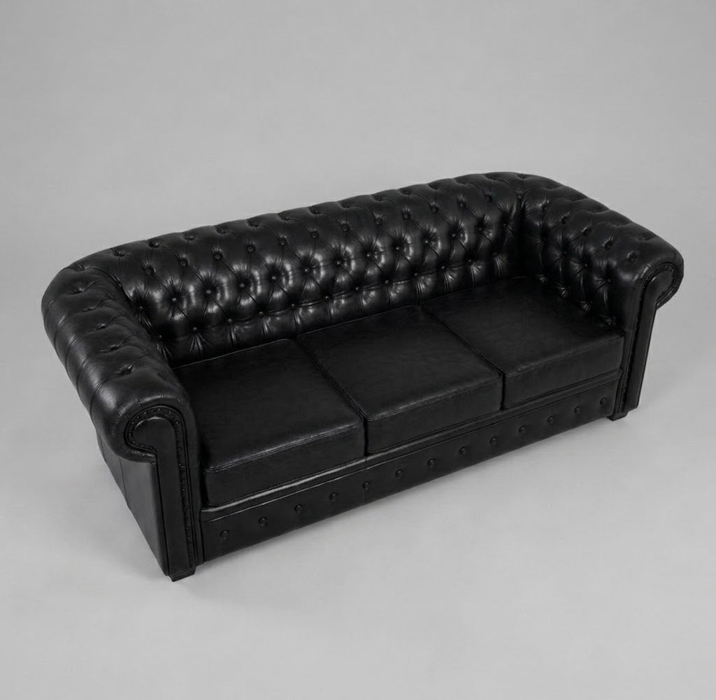 Chesterfield, 3 Seater, Black
