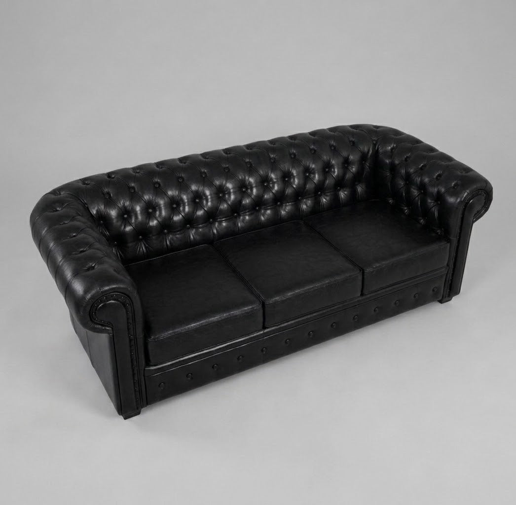 Chesterfield, 3 Seater, Black