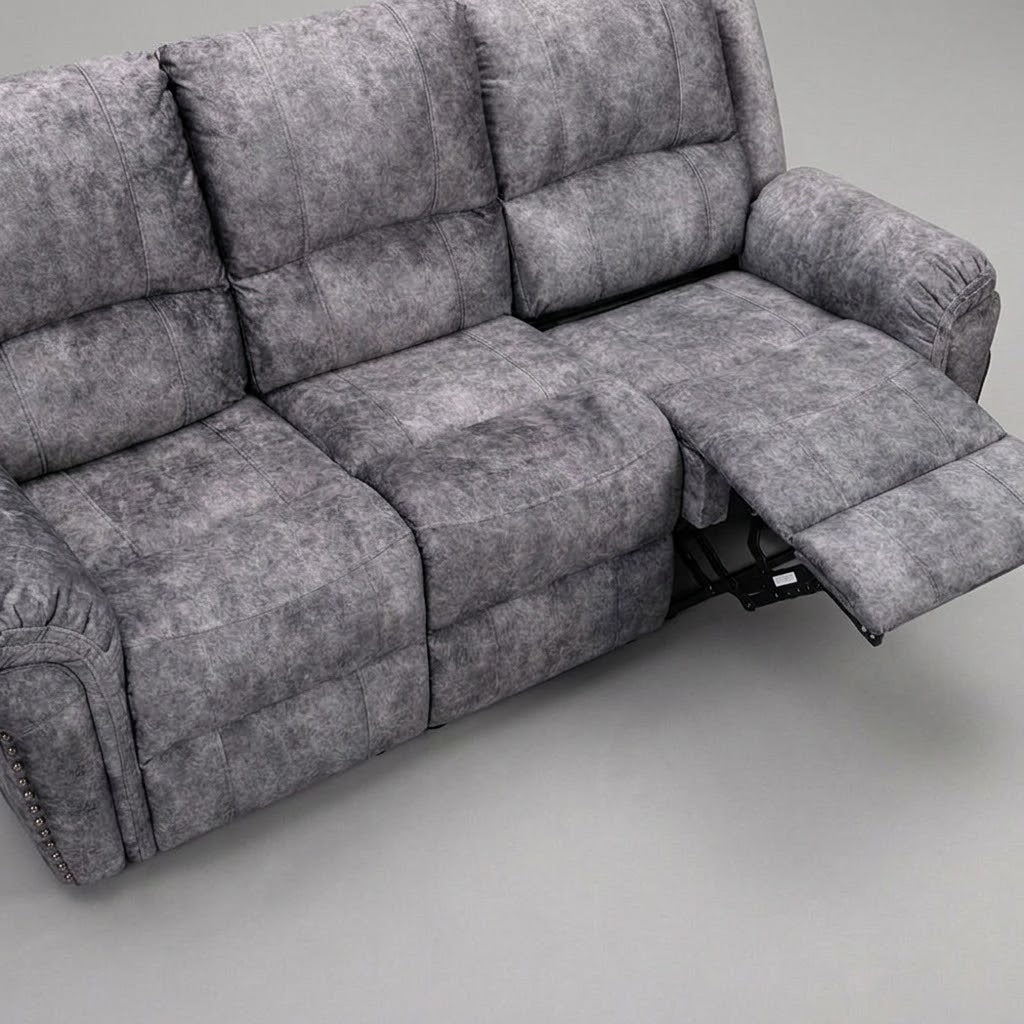 Galaxy Power Recliner, 3 Seater Sofa, Silver